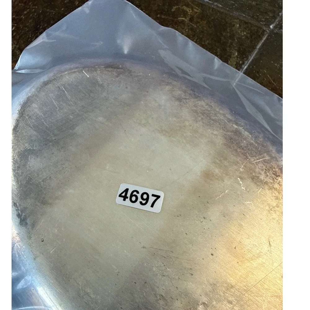 Vintage Silver on Copper Oval Serving Bowl 12